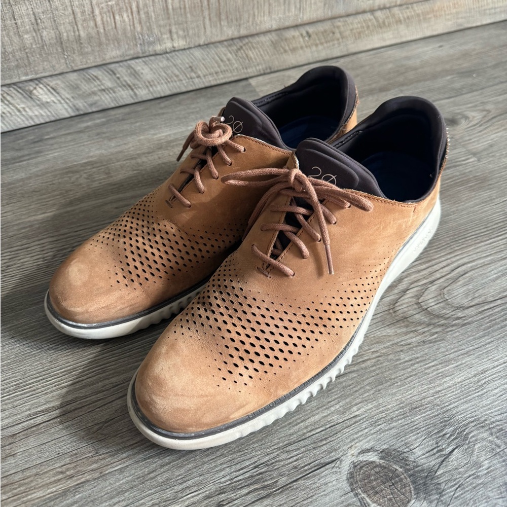 Cole Haan ZeroGrand Brown Suede Leather Shoes